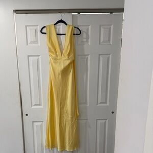 Hello Molly Vibrant Yellow Backless Dress